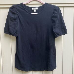 Style & Co eyelet crochet top small black